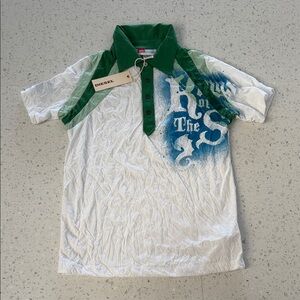 Diesel Kids Polo with Green and Blue Accents